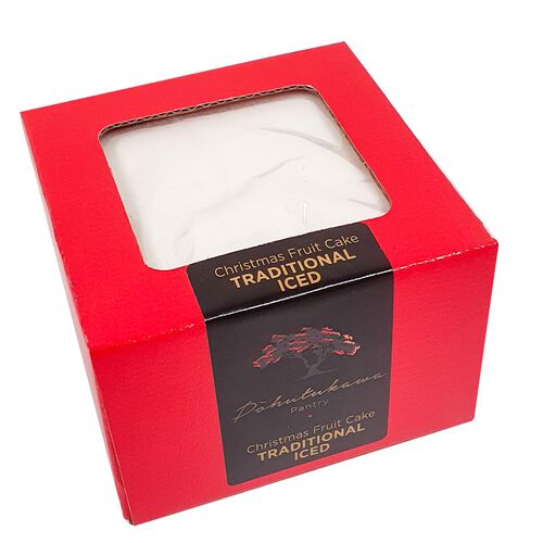Pohutukawa Pantry Traditional Christmas Fruit Cake Top Iced 300g