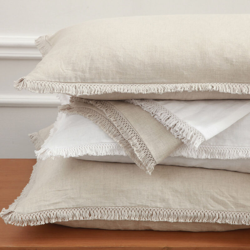 MM Linen Laundered Linen Tassel Euro Set image number 0