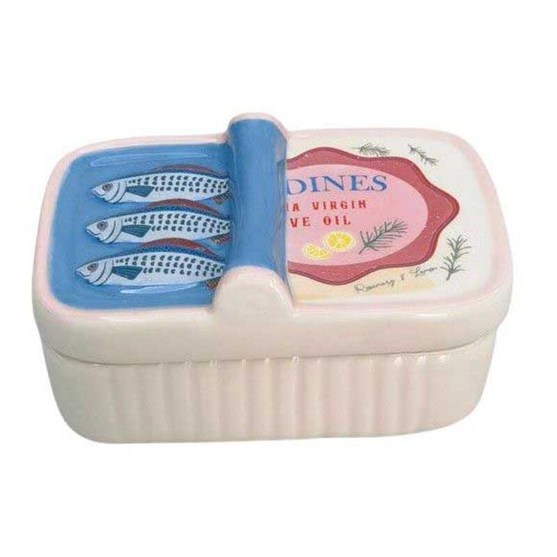 Urban Products Sardine Trinket Box Blue 12cm image number 0