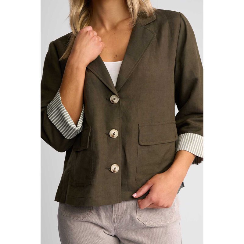 Vassalli Jacket With Contrast Stripe Cuff image number 2
