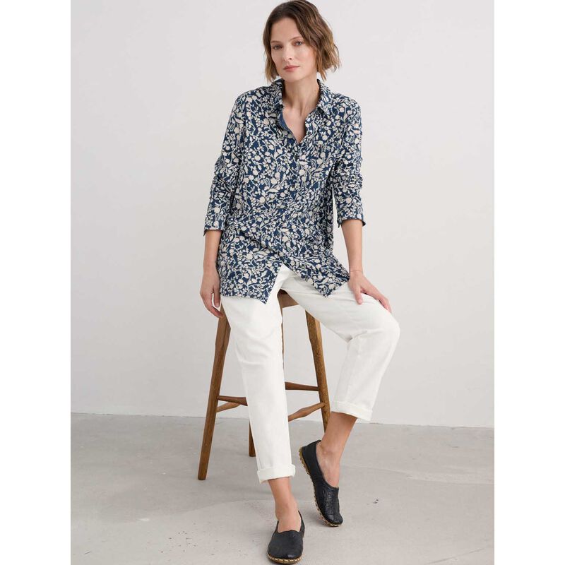 Seasalt Cornwall Dove Plant Tunic Shadow Blossom Night image number 3