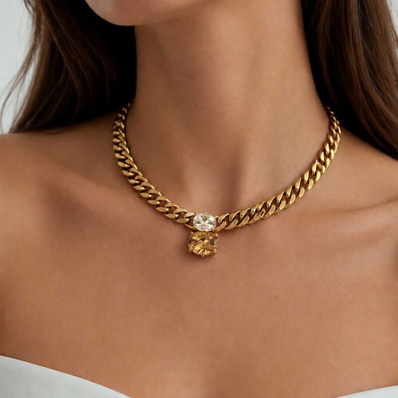 Dyrberg Kern Holl Sg Golden Necklace image number 1
