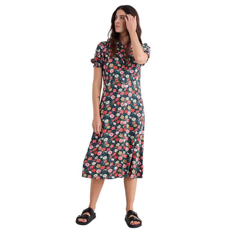 Seasalt Cornwall Bridget Dress Winding Petunias Grove image number 0