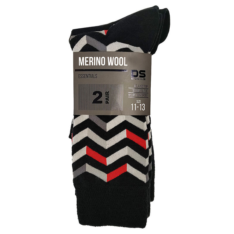 DS Socks Merino Chevron & Classic Black Value 2 Pack image number 2