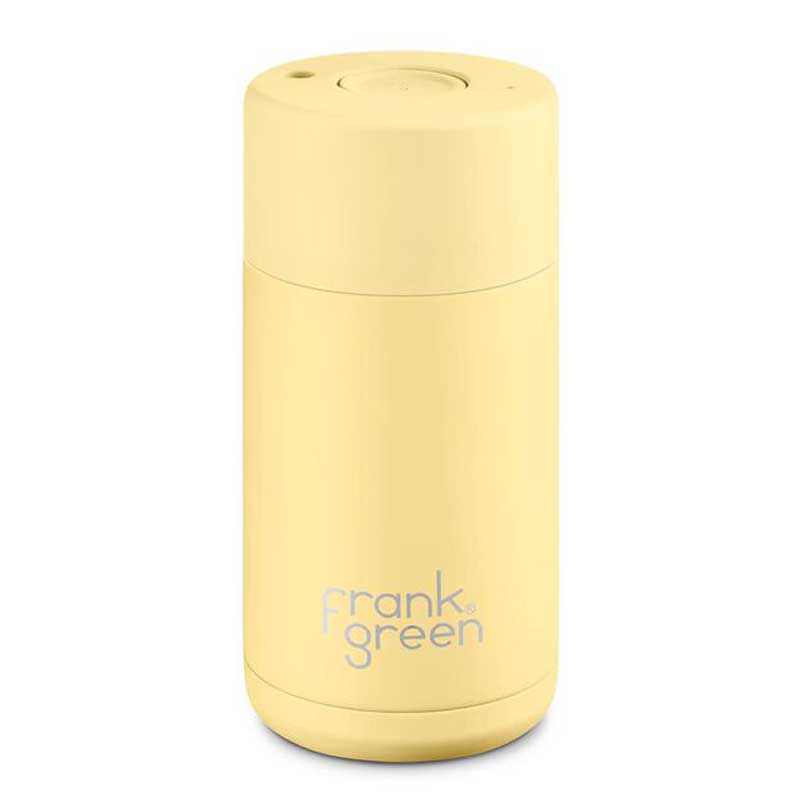 frank green 12oz Ceramic Cup with Push Button Lid Buttermilk image number 0