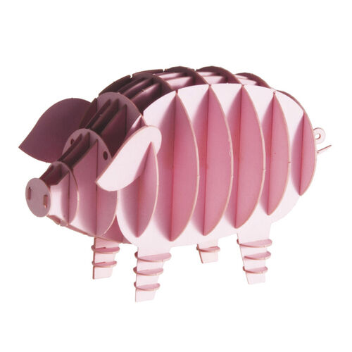Fridolin 3D Paper Model - Pig