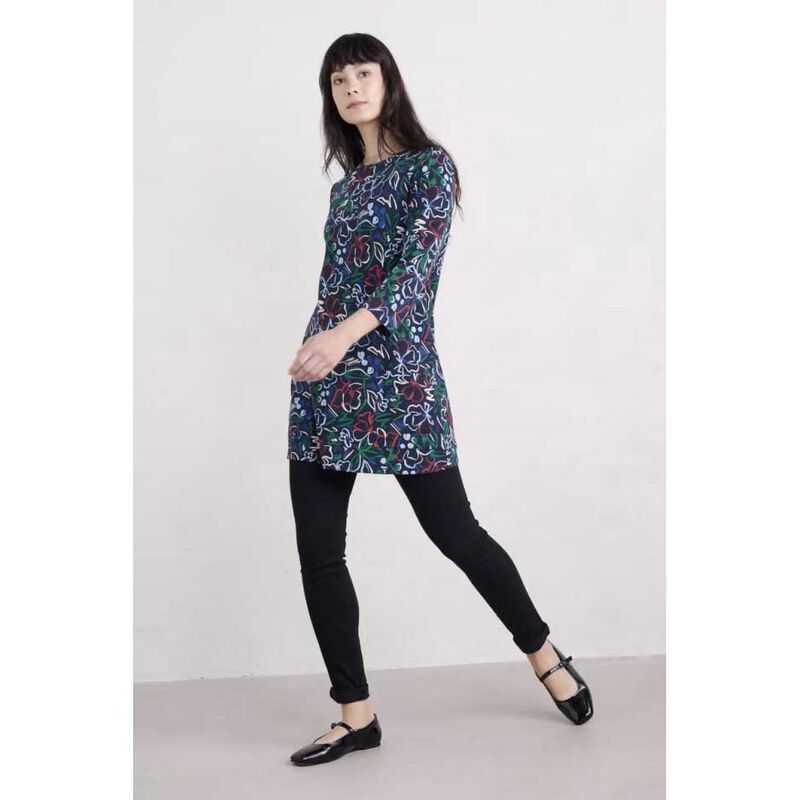 Seasalt Cornwall Tall Waves Tunic Painters Garden Mix image number 3