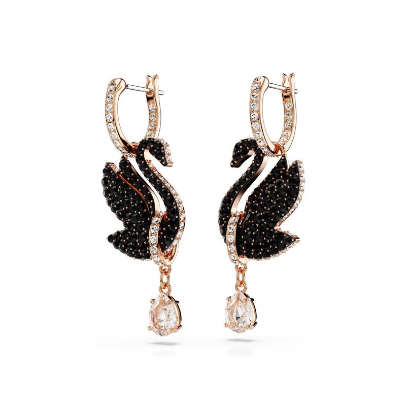 Swarovski Swan Drop Earrings image number 2