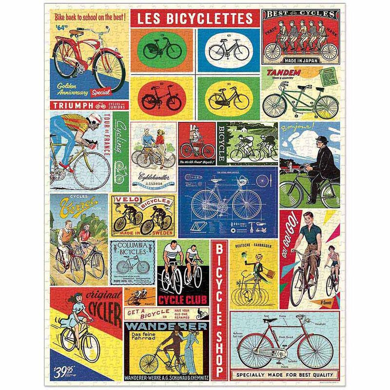 Cavallini Puzzle - Bicycles Vintage: 1000-piece image number 2