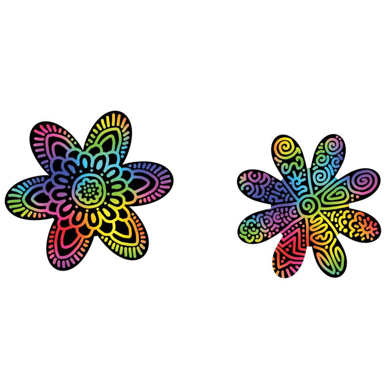 House Of Marbles Scratch Art Set-Flowers image number 1