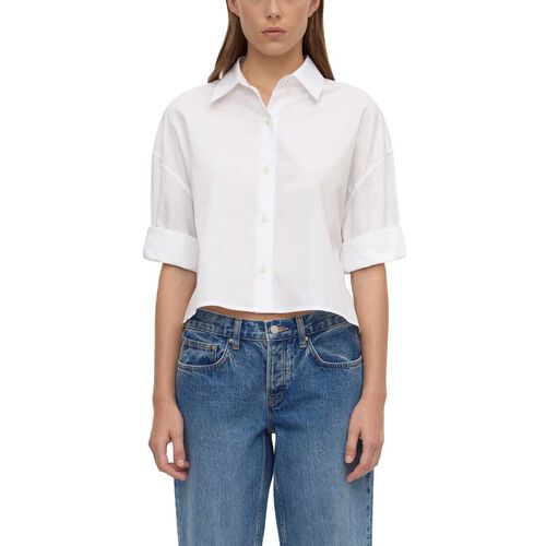 Assembly Label Aurora Cropped Cotton Poplin Shirt White