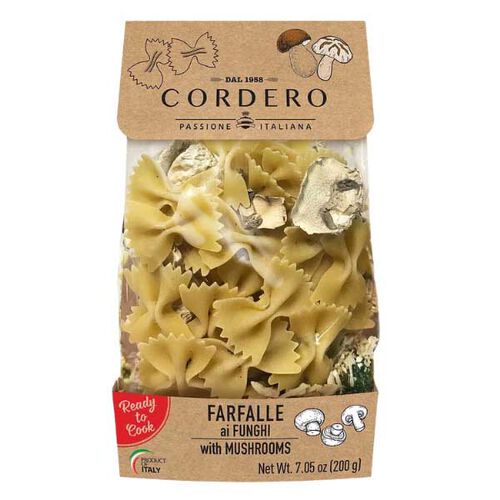 Cordero Farfalle with Mixed Mushrooms - Ready to Cook Pasta 200g
