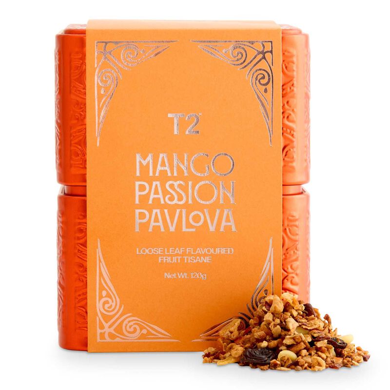 T2 Mango Passion Pavlova 120g Loose Leaf Feature Tin image number 0
