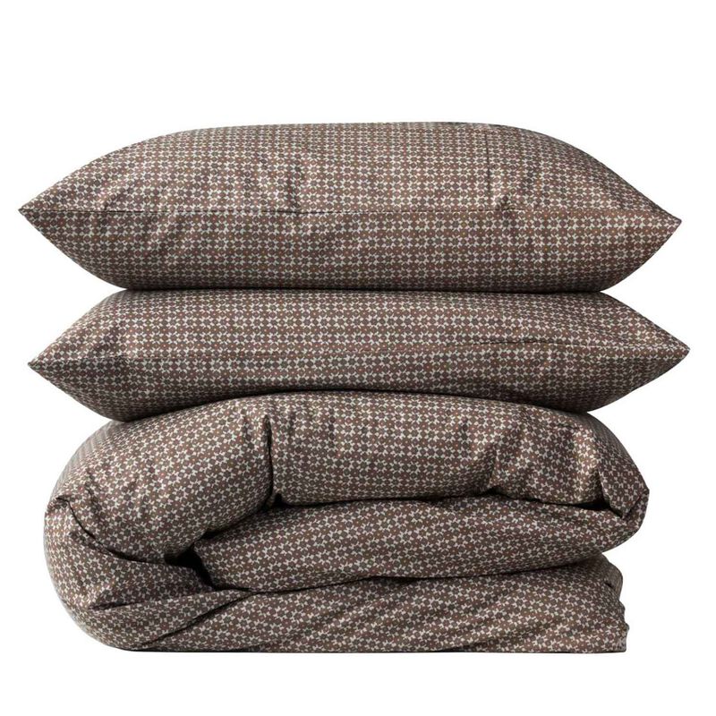 Citt&agrave; Porto Duvet Cover Cocoa/Miso Q 210x210cm image number 0
