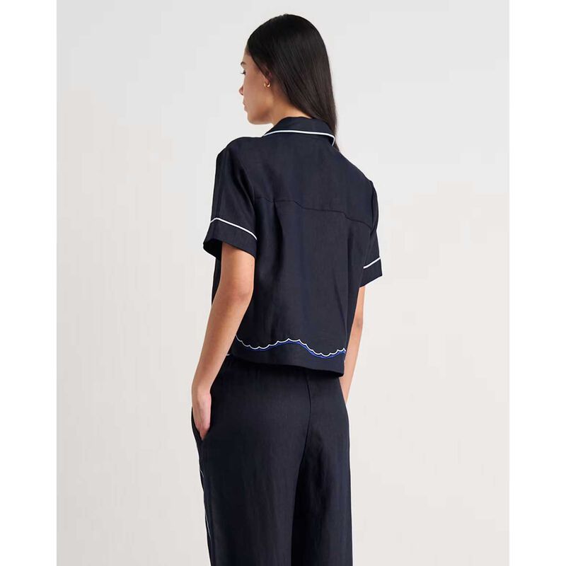 JAG Seahorse Linen Crop Ss Shirt image number 1