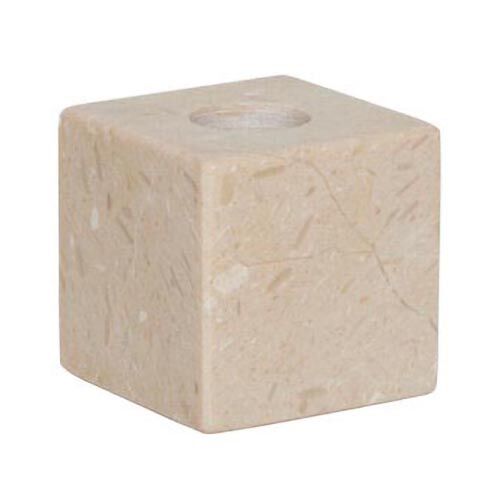 OYOY Savi Square Marble Candle Holder Low - Beige