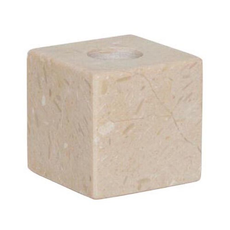 OYOY Savi Square Marble Candle Holder Low - Beige image number 0