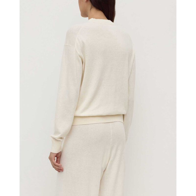 Assembly Label Cotton Cashmere Lounge Sweater Cream image number 1