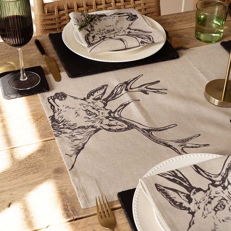 Selbrae House Linen Table Runner- Long Stag image number 1