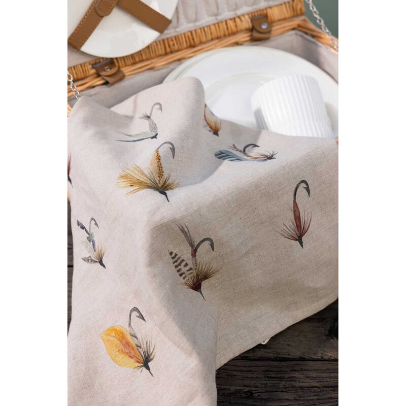 Wallace Cotton Fly Fishing Tea Towel image number 2