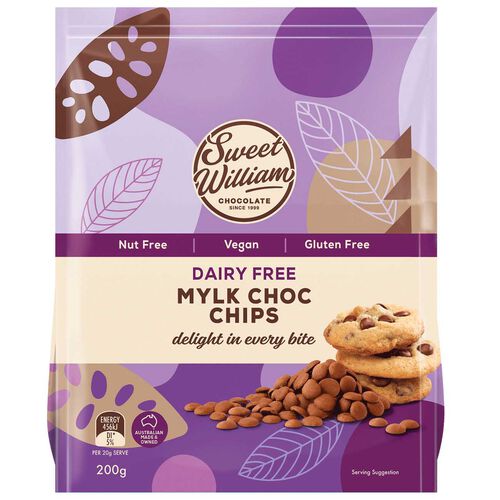 Sweet William Mylk Chocolate Baking Chips 200g