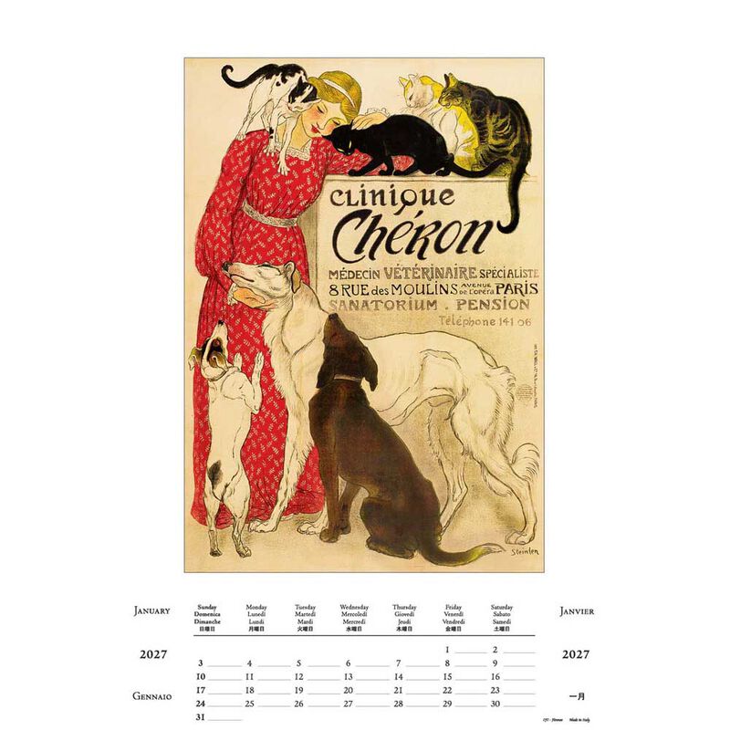 Istituto Fotocromo Vintage Posters Italiano Large Art Calendar 2027 image number 1