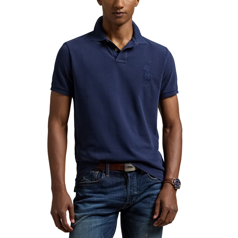 Polo Ralph Lauren Custom Slim Fit Big Pony Mesh Polo Shirt image number 4