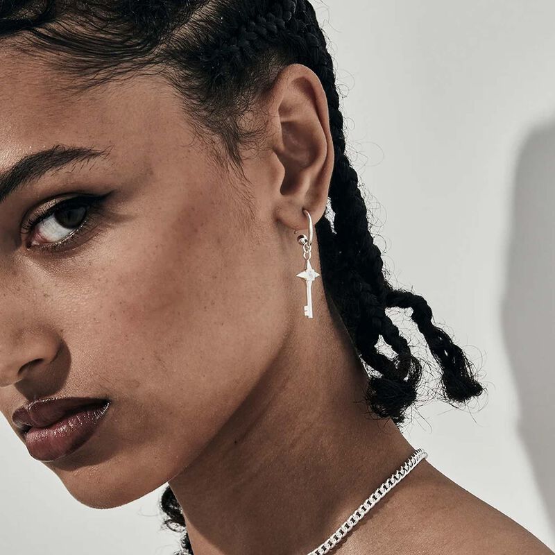 Stolen Girlfriends Club Love Key Anchor Earrings image number 1