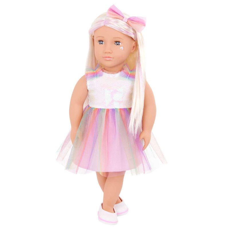 Our Generation Dolls 18" Regular Doll In Rainbow Outfit - Iris image number 1