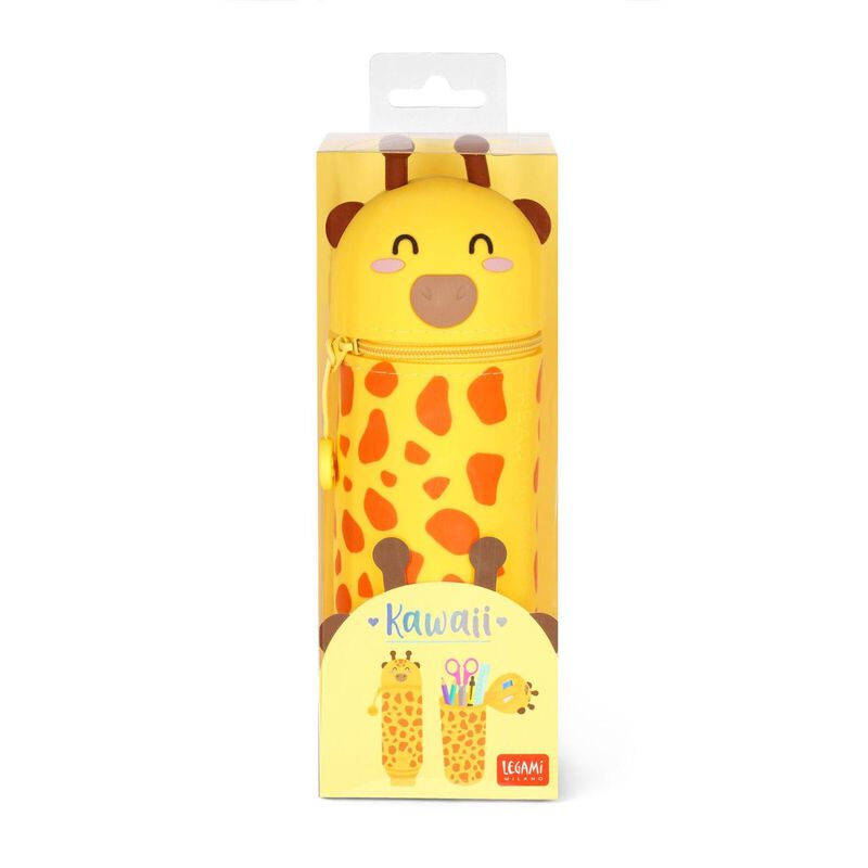 Legami Kawaii 2-In-1 Soft Silicone Pencil Case - Giraffe image number 3