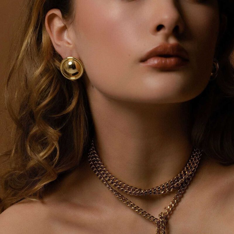 Silk & Steel Globe Earrings image number 1