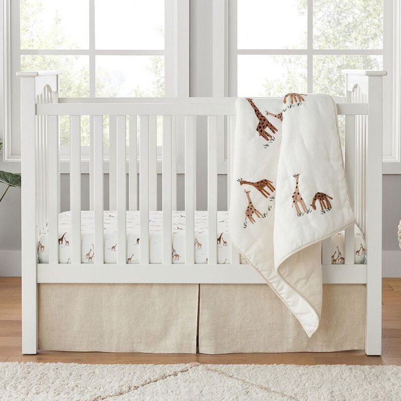 Pottery Barn Kids Goldie Giraffe Crib Fitted Sheet image number 1