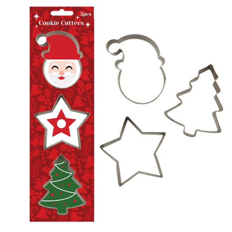Xmas Cookie Cutters 75-80mm 3pc image number 0