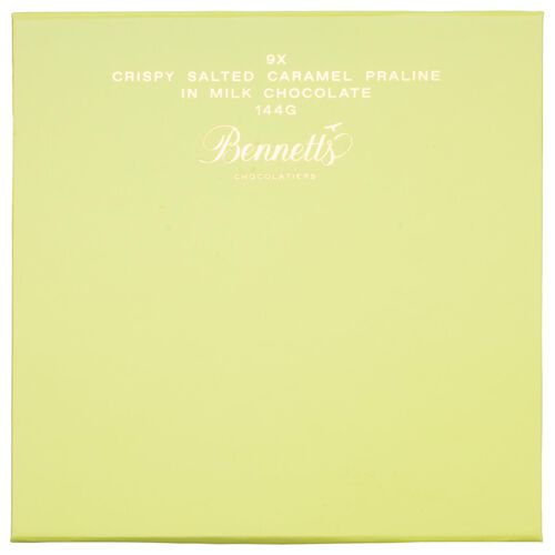 Bennetts of Mangawhai Milk Salted Caramel Praline 9 Piece Giftbox 144g