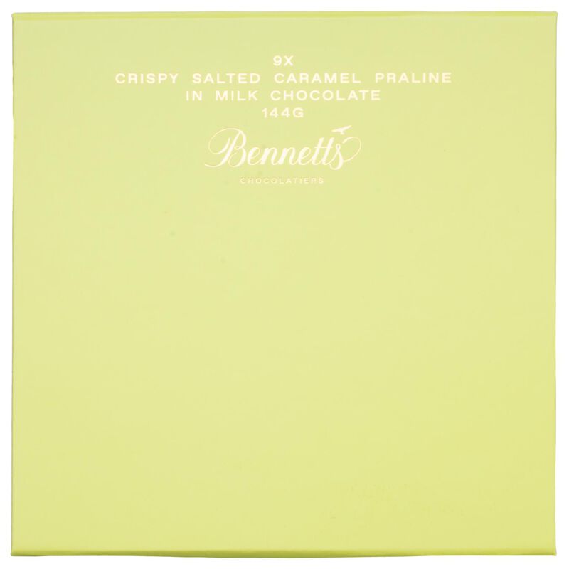 Bennetts of Mangawhai Milk Salted Caramel Praline 9 Piece Giftbox 144g image number 0