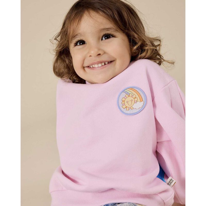 Goldie + Ace Over The Rainbow Puff Sleeve Sweater 6M-2Y image number 2