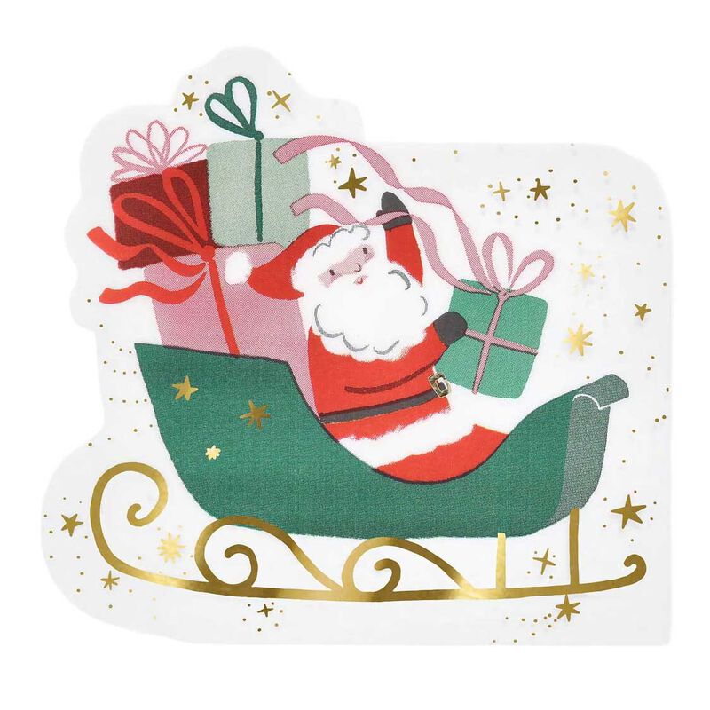 Meri Meri Sleigh Napkins x 6 image number 0