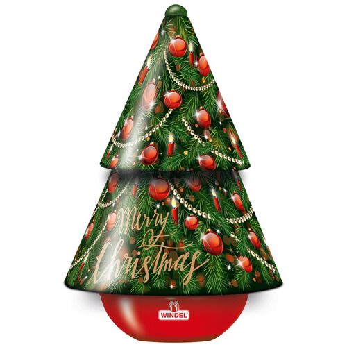 Windel Christmas Tree Metal Music Box Chocolate Pralines 150g