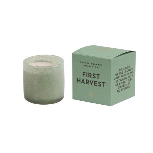 French Country First Harvest Glass Candle