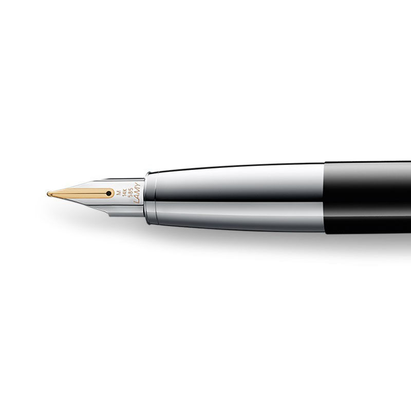 LAMY Studio Fountain Pen Black - 14ct Gold Nib M image number 1