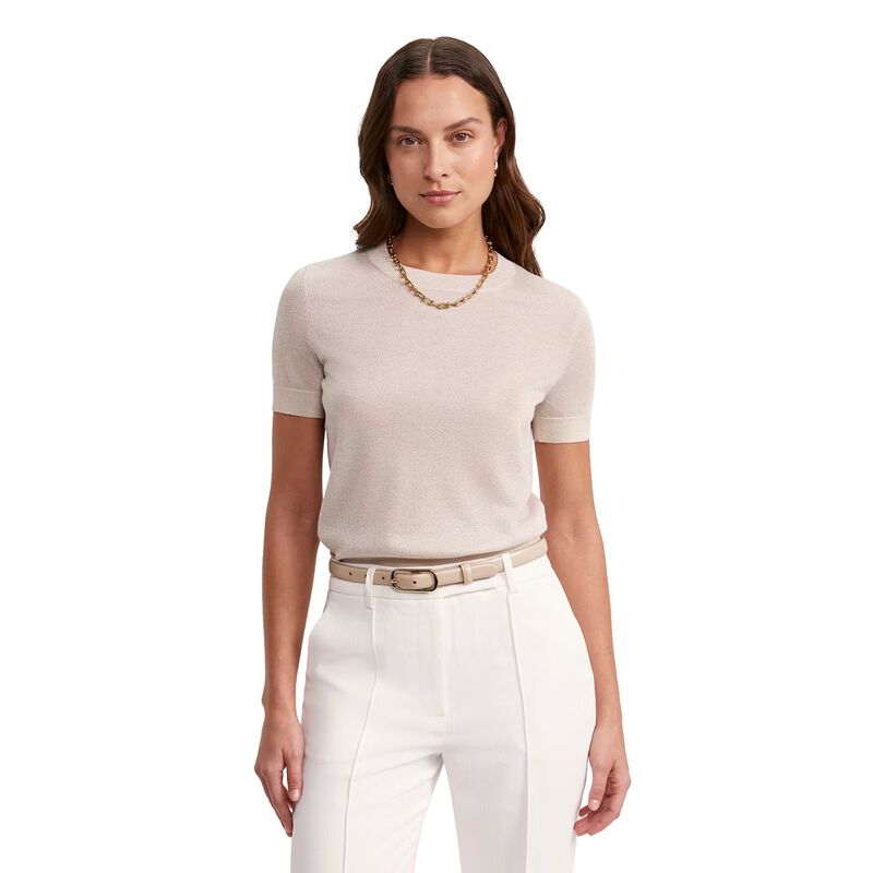 SABA Mariya Metallic Crew Neck Knit image number 0