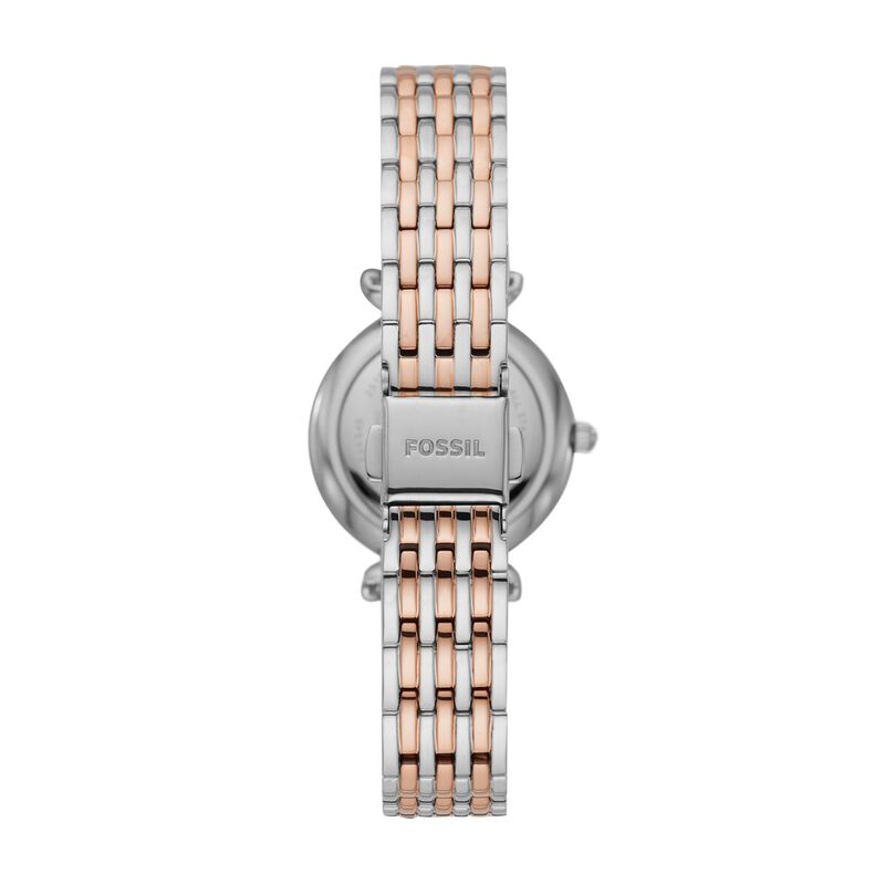 Fossil Carlie Mini Two Tone Analogue Watch ES4649 image number 1