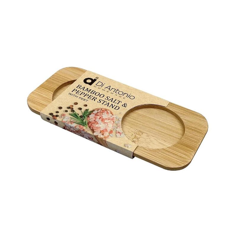 Di Antonio Bamboo Salt & Pepper Stand With Rubber Feet - 170x 80mm image number 0