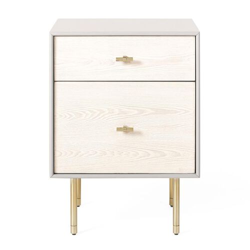 West Elm Modernist Wood And Lacquer Nightstand