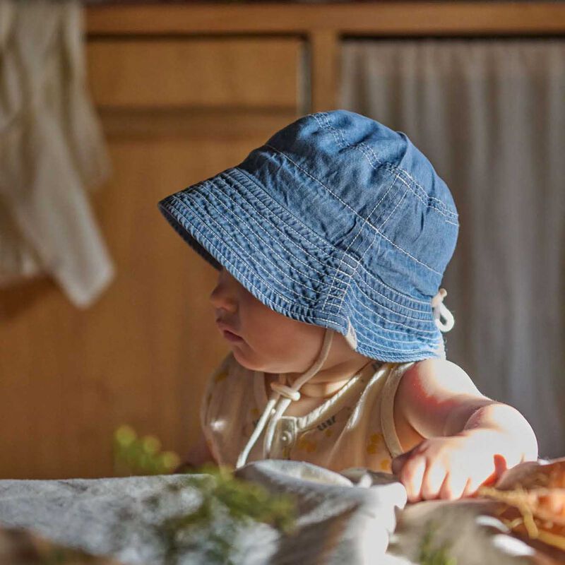 Nature Baby Bucket Sunhat Chambray image number 1