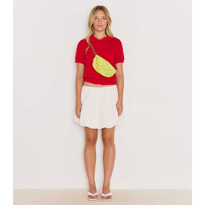 MINKPINK Lila Pointelle Knit Tee image number 3
