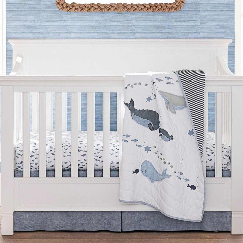 Pottery Barn Kids Organic Whale Crib Fitted Sheet image number 2