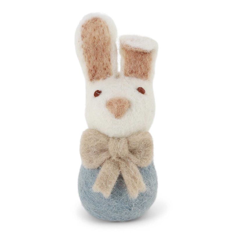 Gry & Sif Small Bunny With Bow - Light Blue image number 0
