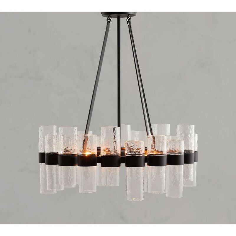 Pottery Barn Penni Glass Tube Round Chandelier 60cmD image number 2