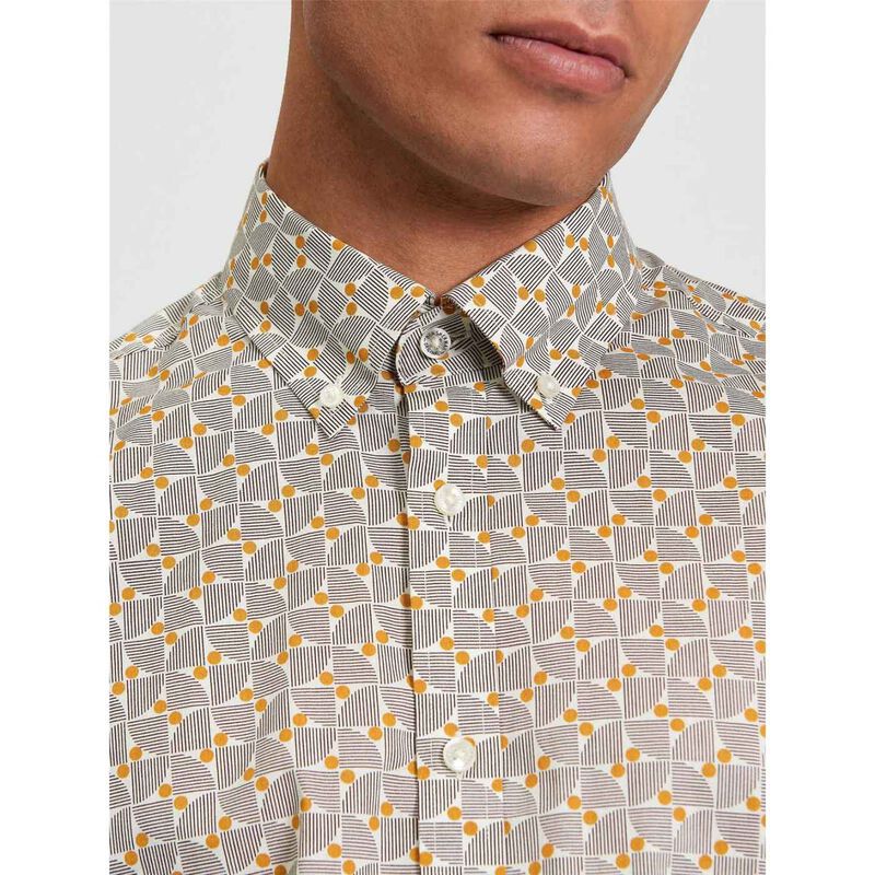 Ben Sherman Retro Geo Print Shirt image number 2